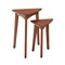 Alaterre Furniture Monterey 24" Mid-Century Wood Triangular Nesting End Tables, Set of Two, Warm Chestnut ANMT0170N - alternate 1